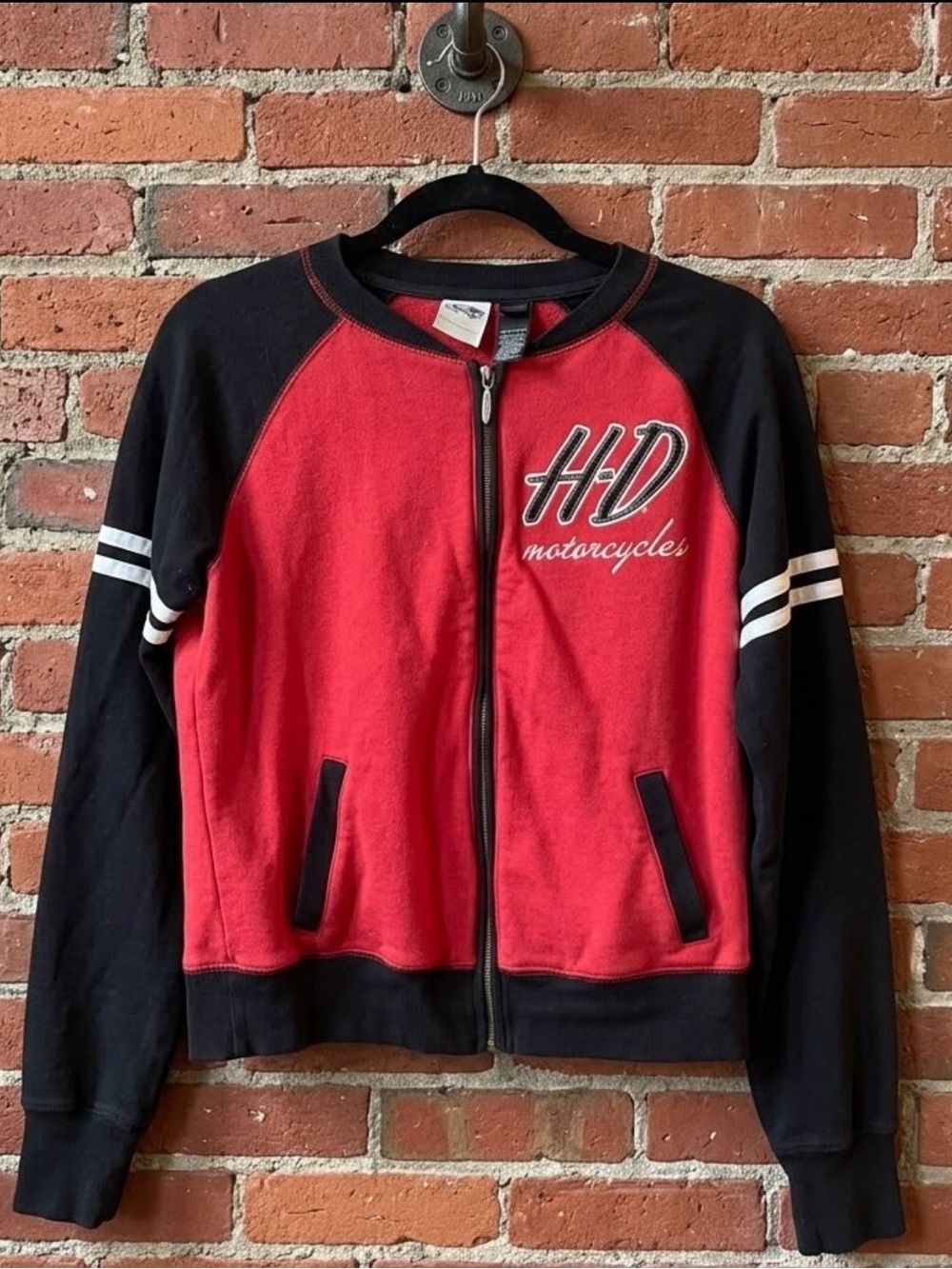 Harley-Davidson Red & Black
Fleece-Lined Zip Track Jacket